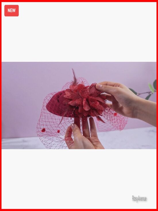 4-Piece Vintage Fascinator Hat Set with Veil and Feathers for Special Occasions